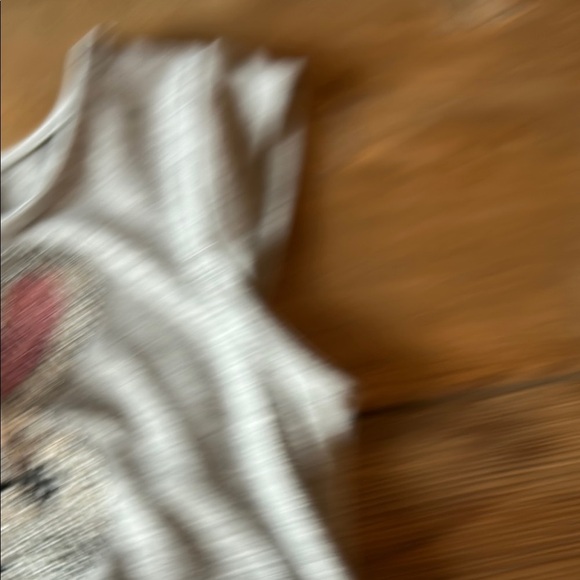 Pink and Gray Tiered Ruffled Dress with Sequin Bunny, Size 6 - Picture 3 of 5